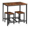 HOOBRO 3-Piece Industrial Dining Table Set