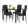 FDW Glass Dining Table Set