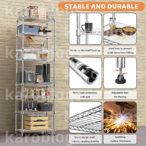 MZG 8-Tier Metal Wire Shelving Unit