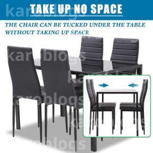 FDW Glass Dining Table Set